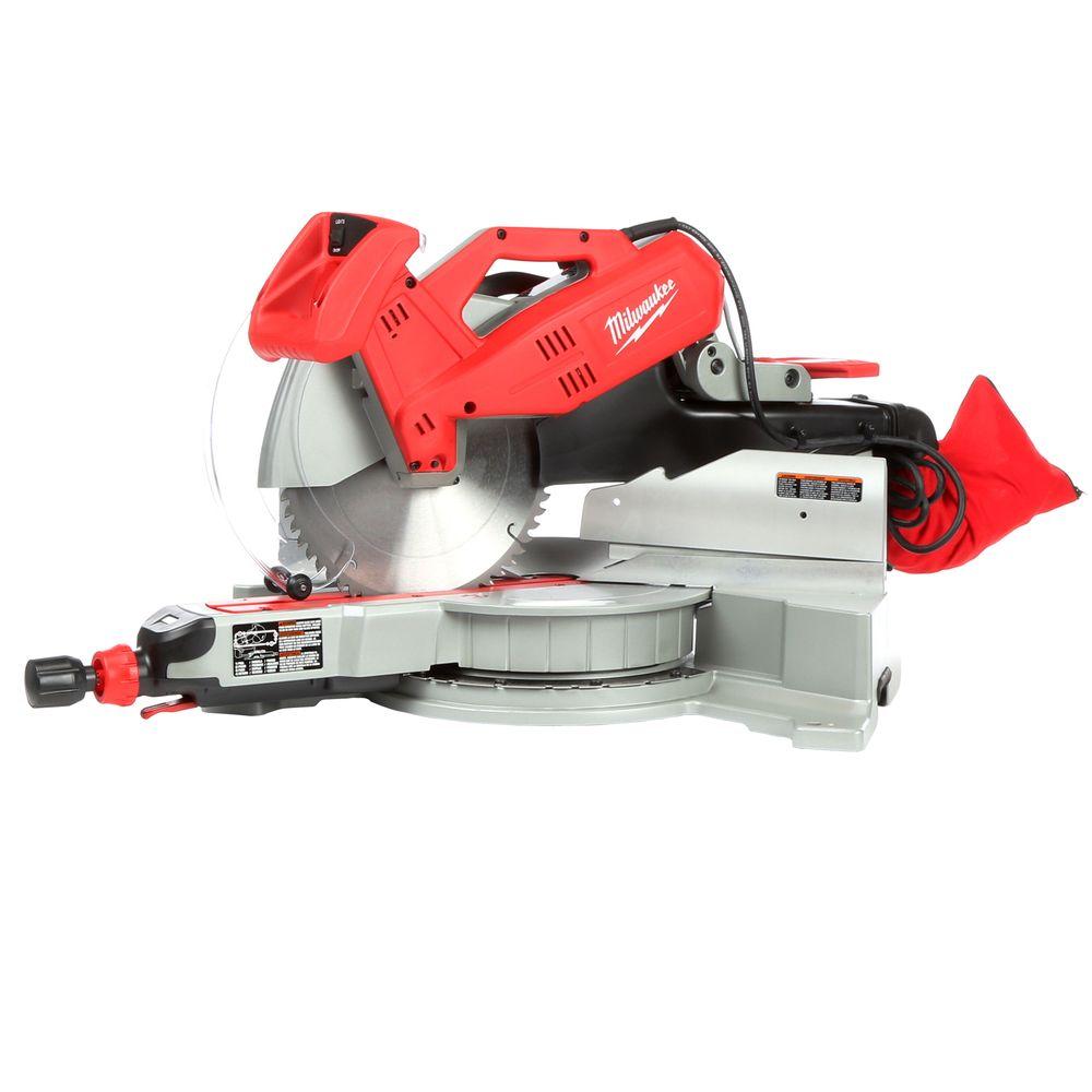 12 in. Sliding Dual Bevel Miter Saw with Folding Miter Saw Stand - Super Arbor