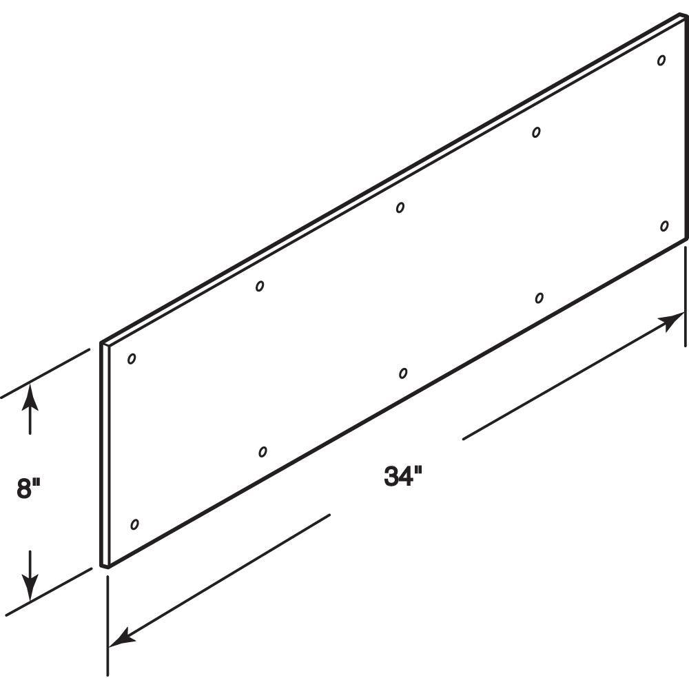 8 in. x 34 in., Stainless Steel, Door Kick Plate - Super Arbor