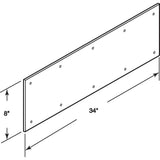 8 in. x 34 in., Stainless Steel, Door Kick Plate - Super Arbor