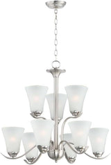 Maxim Lighting Vital 9-Light Chandelier, 26" W x 25" H, Satin Nickel