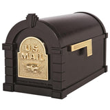 Keystone Series Aluminum Post-Mount Mailbox Black with Antique Bronze - Super Arbor