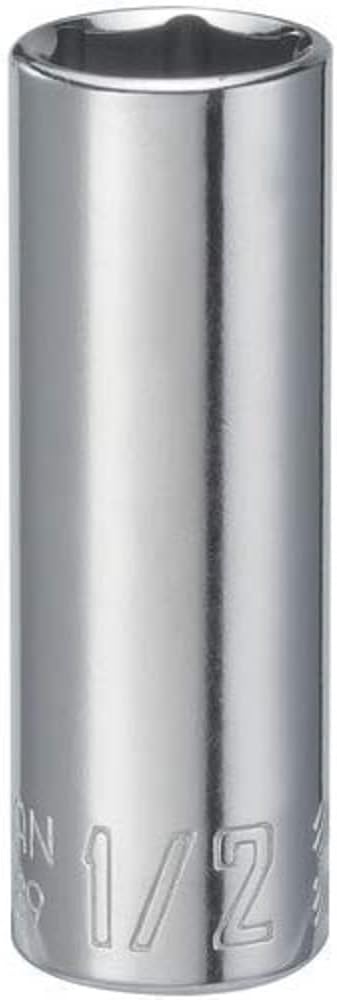 Craftsman SAE Deep Socket, 1/4-Inch Drive, 1/2-Inch, 6-Point (CMMT43589)