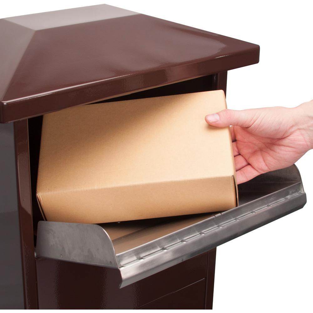 MPB-600 Brown Parcel Box with Package Compartment - Super Arbor