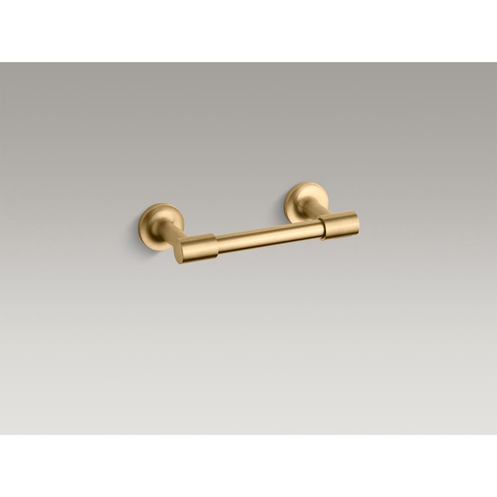 Purist Pivoting Toilet Tissue Holder in Brushed Gold - Super Arbor