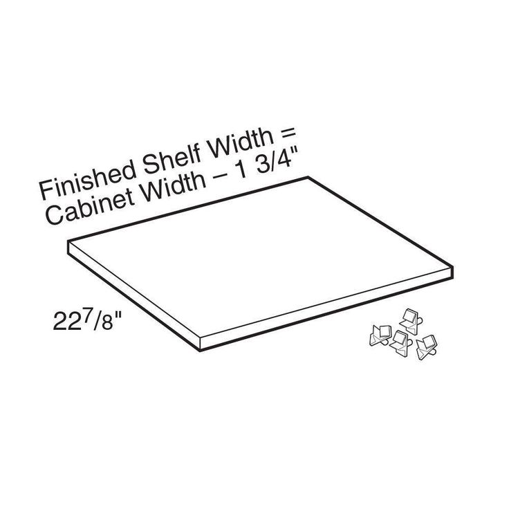 13.5x0.75x19 in. Shelf Kit for 15x21 in. Vanity Cabinet in Light Wood Grain