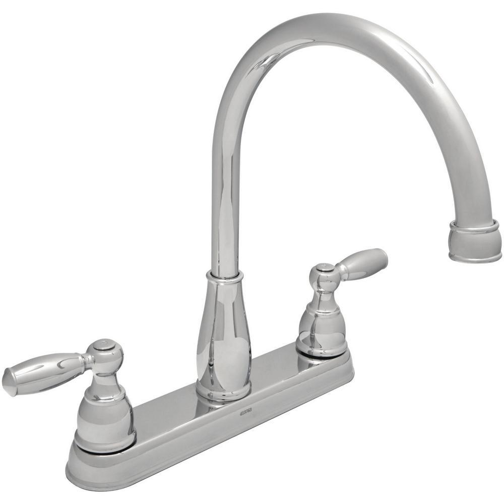 Foundations 2-Handle Standard Kitchen Faucet in Chrome - Super Arbor