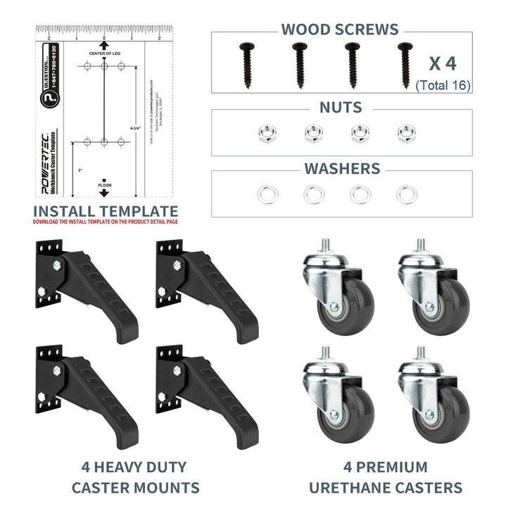 New Workbench Caster Kit (4-Pack)