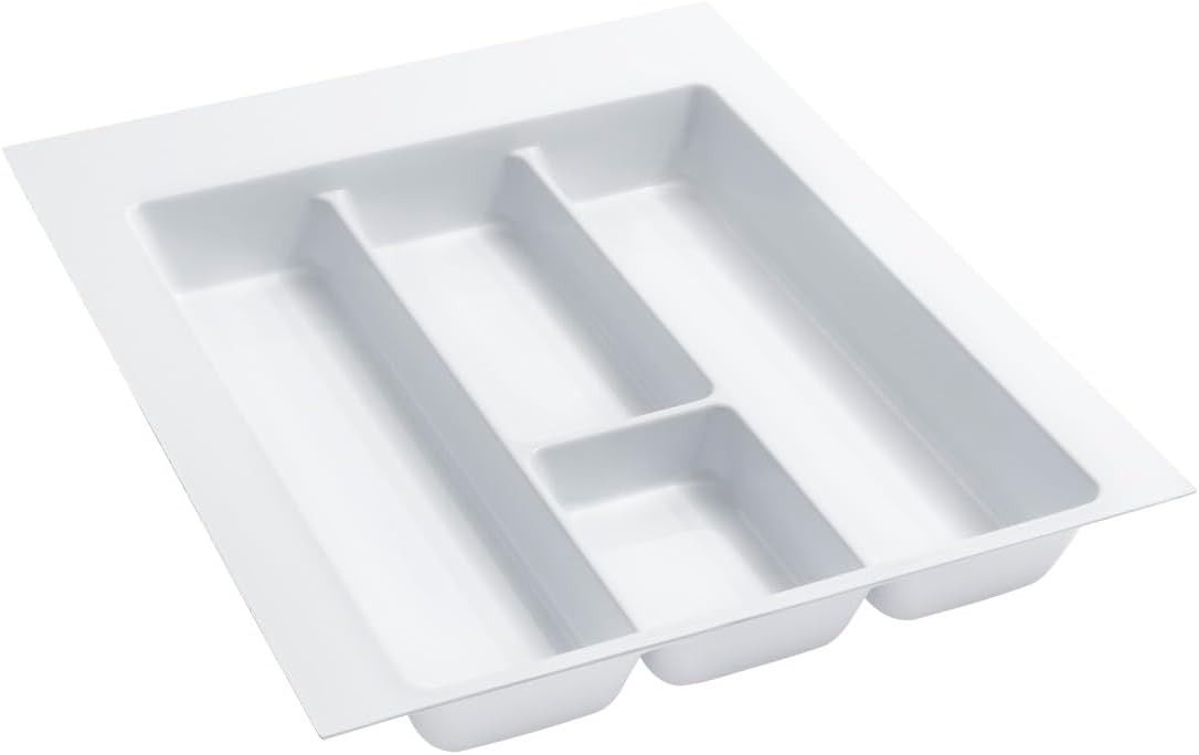 Rev-A-Shelf UT-15W-52 Large White Polymer Utility Tray Drawer Insert, 21.25"D x 17.5"W x 2.38"H
