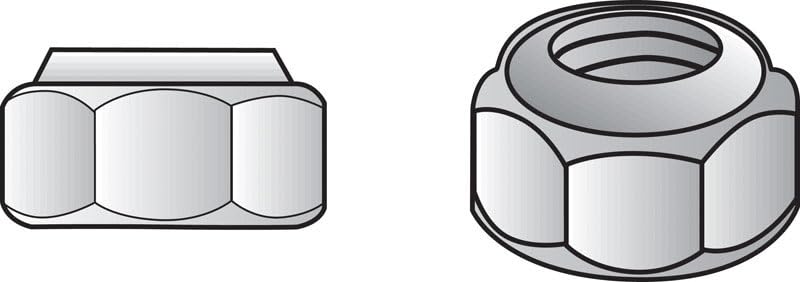 Hillman 1/2 in. Zinc-Plated Steel SAE Nylon Lock Nut, 50-Pack