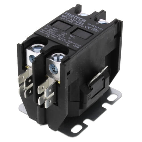 Rheem 42-25102-01 contactor - front view (Type: 2 Pole Contactor; Voltage: 24V)