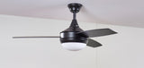 Harbor Breeze Beach Creek 44-in Matte Black LED Indoor Ceiling Fan with Light Kit and Remote (3-Blade)