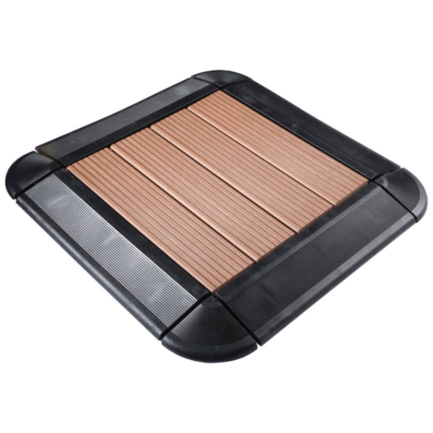 Courtyard Casual 24-Pack Black PVC Deck Tile Transition
