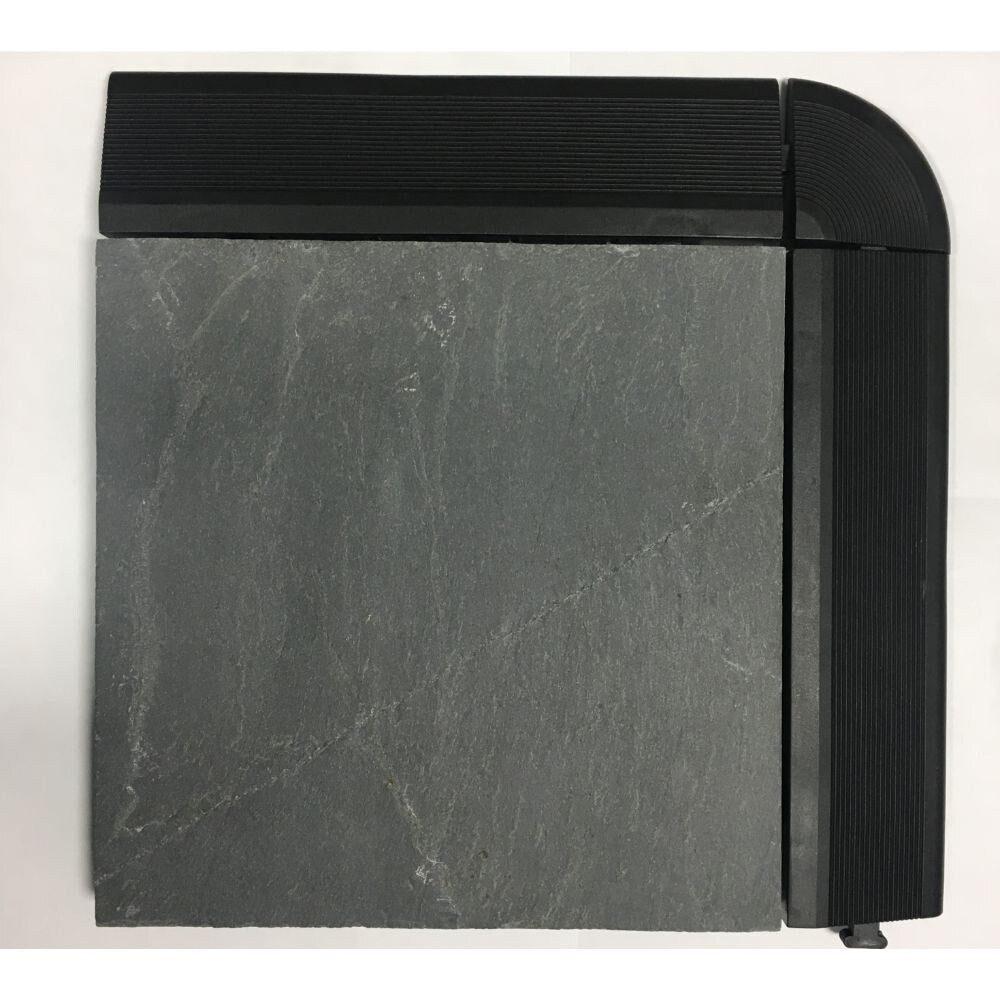 Courtyard Casual 24-Pack Black PVC Deck Tile Transition