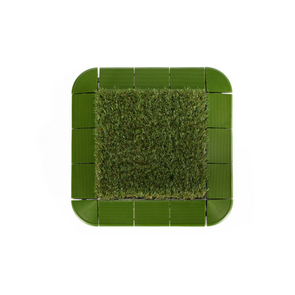 Courtyard Casual 3-in x 12-in 24-Pack Green Prefinished PVC Deck Tile Transition