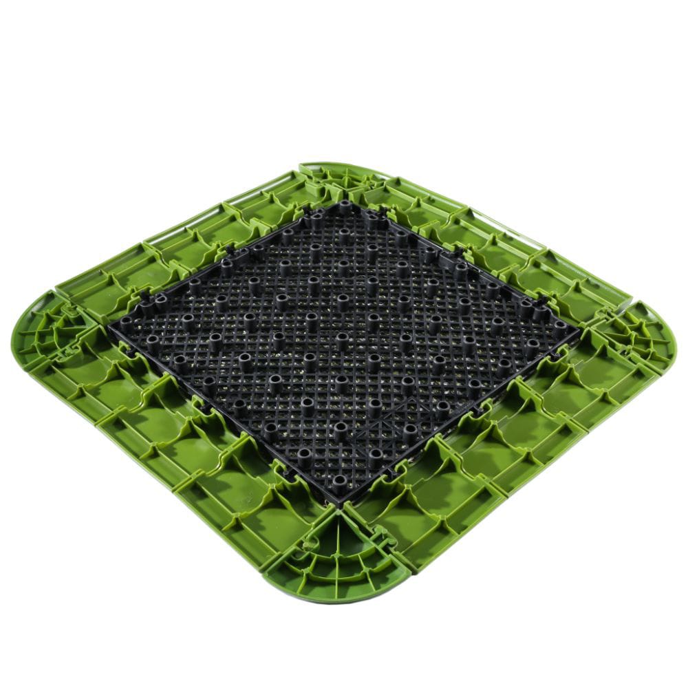 Courtyard Casual 3-in x 12-in 24-Pack Green Prefinished PVC Deck Tile Transition