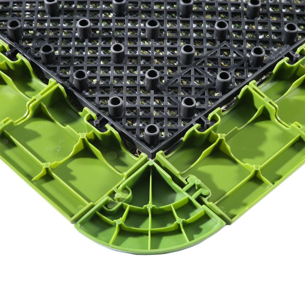 Courtyard Casual 3-in x 12-in 24-Pack Green Prefinished PVC Deck Tile Transition