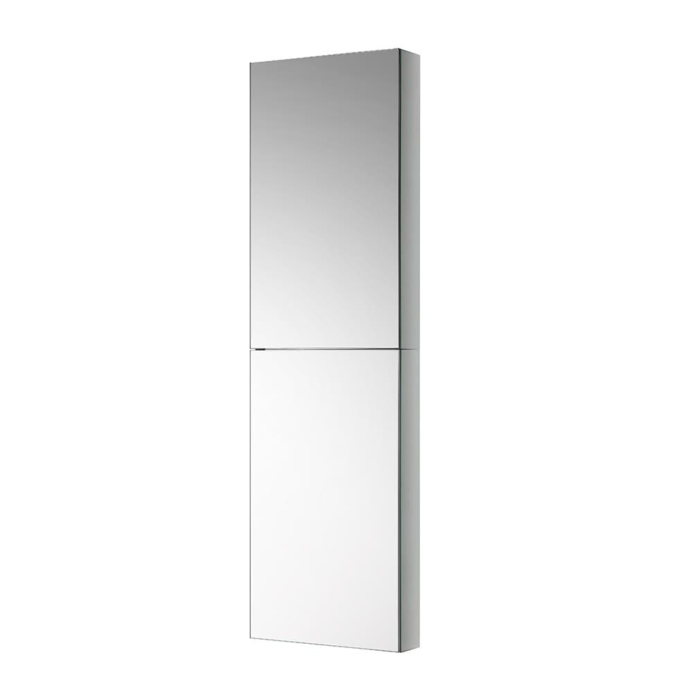 Fresca 15-in x 52-in Surface/Recessed Mount Mirror Mirrored Medicine Cabinet