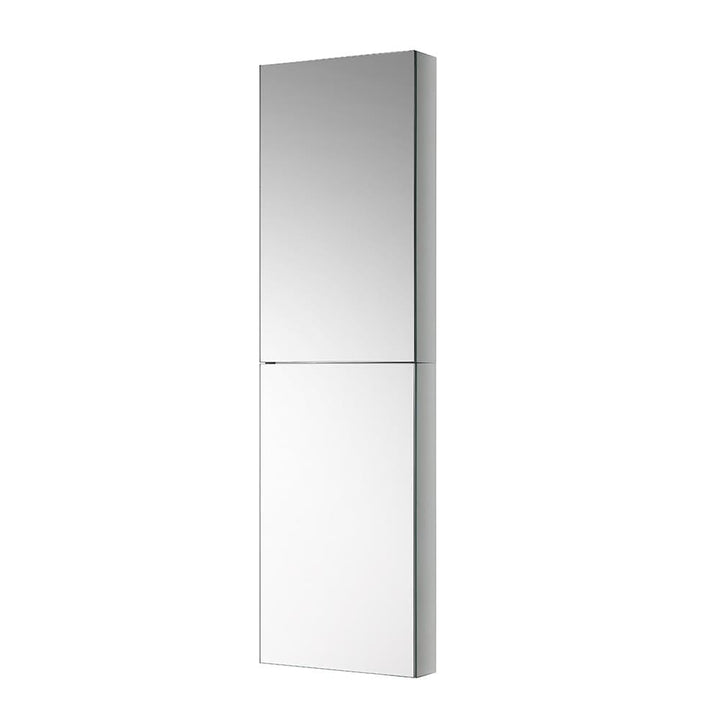 Fresca 15-in x 52-in Surface/Recessed Mount Mirror Mirrored Medicine Cabinet