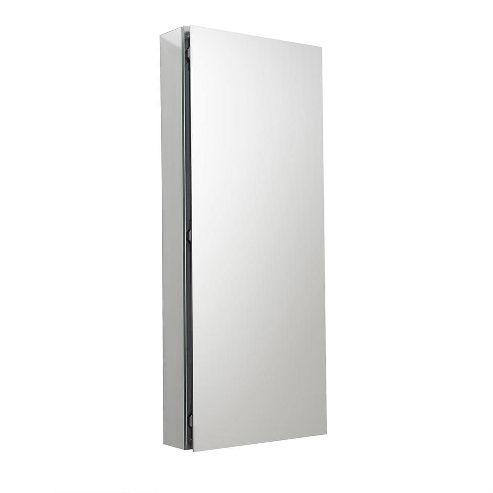 Fresca 15-in x 36-in Surface/Recessed Mount Mirror Mirrored Medicine Cabinet