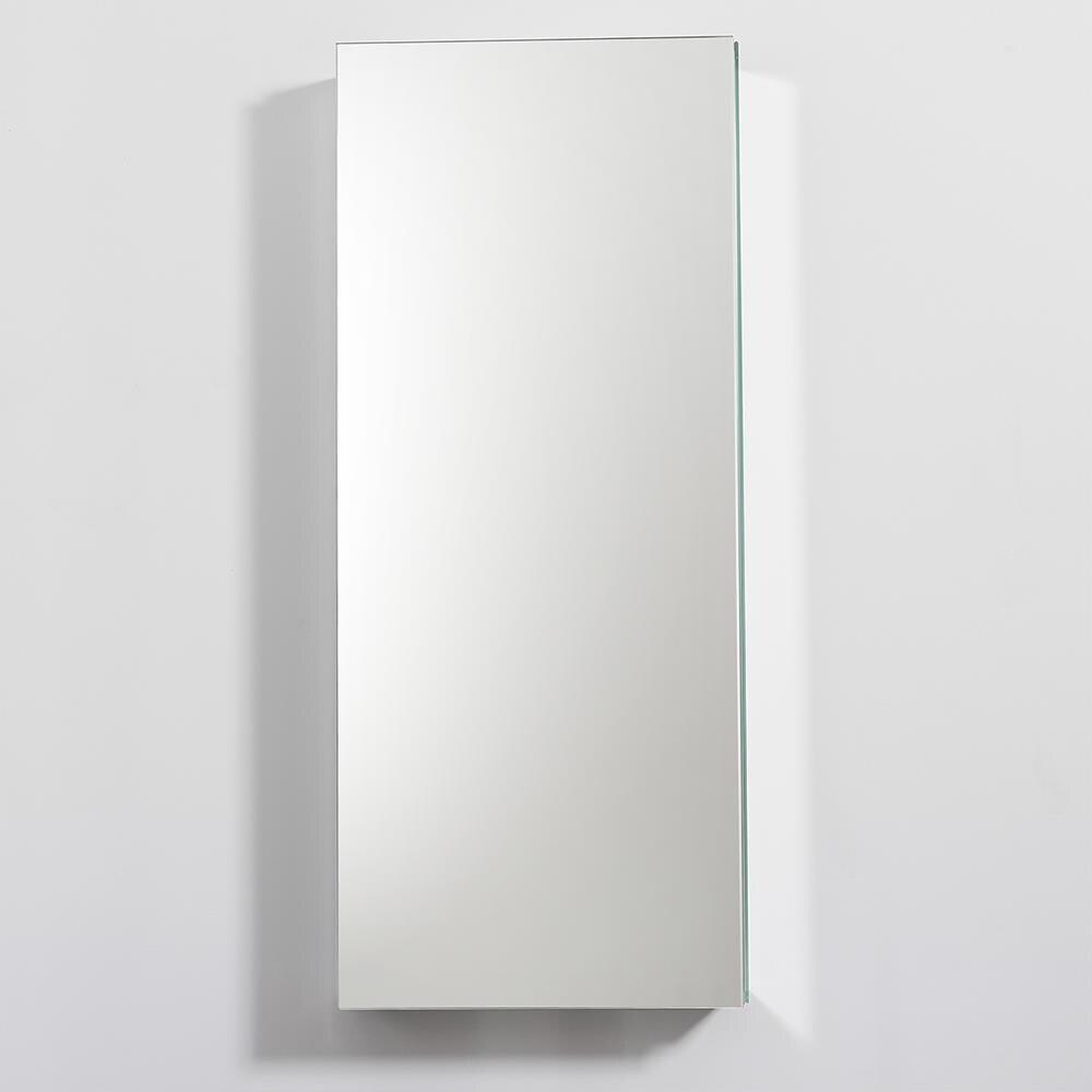 Fresca 15-in x 36-in Surface/Recessed Mount Mirror Mirrored Medicine Cabinet