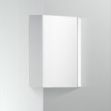 Fresca Coda 14-in x 23.5-in Surface Mount White Mirrored Soft Close Medicine Cabinet