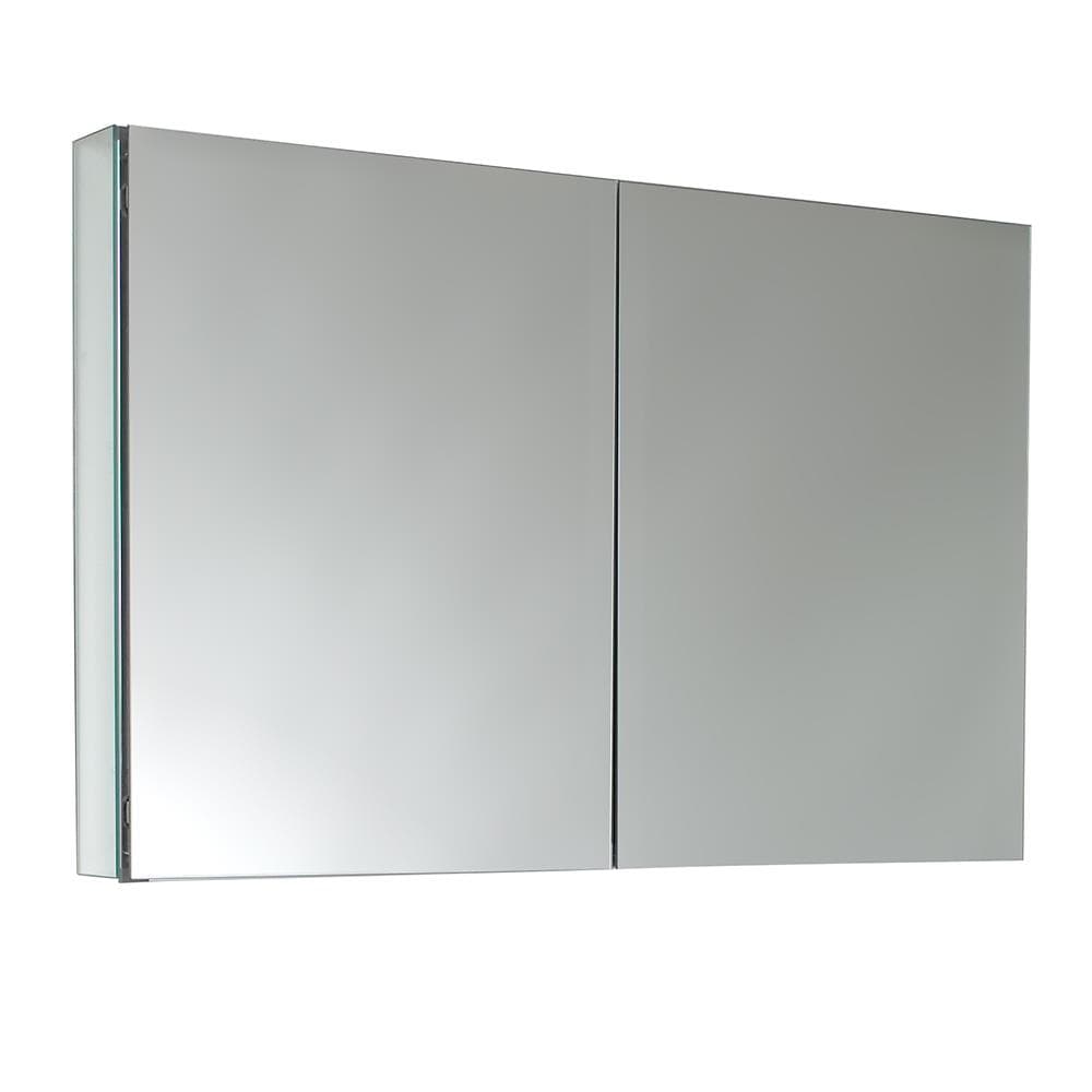 Fresca 40-in x 26-in Surface/Recessed Mount Mirror Mirrored Medicine Cabinet