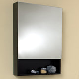 Fresca 24-in x 33.5-in Fog Free Surface Mount Espresso Mirrored Medicine Cabinet