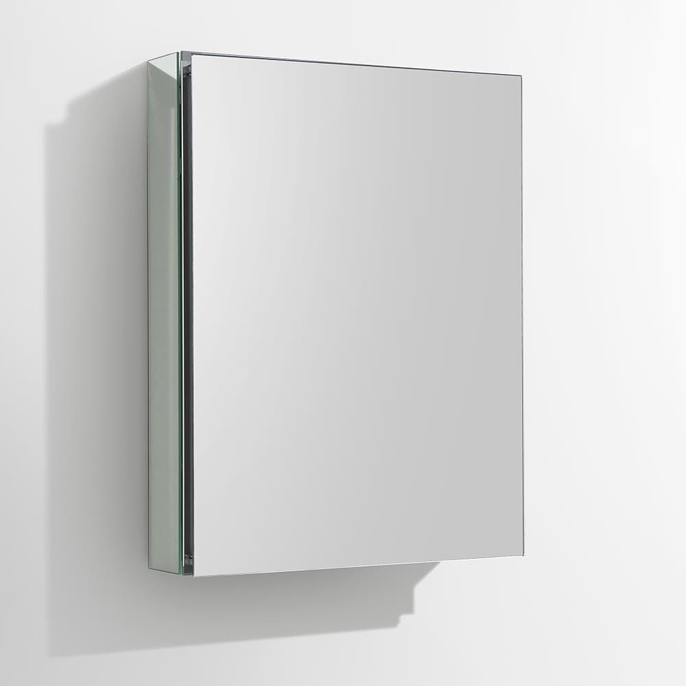 Fresca 20-in x 26-in Surface/Recessed Mount Mirror Mirrored Medicine Cabinet