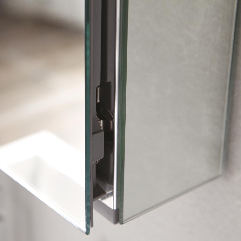 Fresca 49-in x 26-in Surface/Recessed Mount Mirror Mirrored Medicine Cabinet