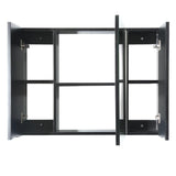 Fresca Modello 32-in x 23.65-in Surface Mount Espresso Mirrored Soft Close Medicine Cabinet