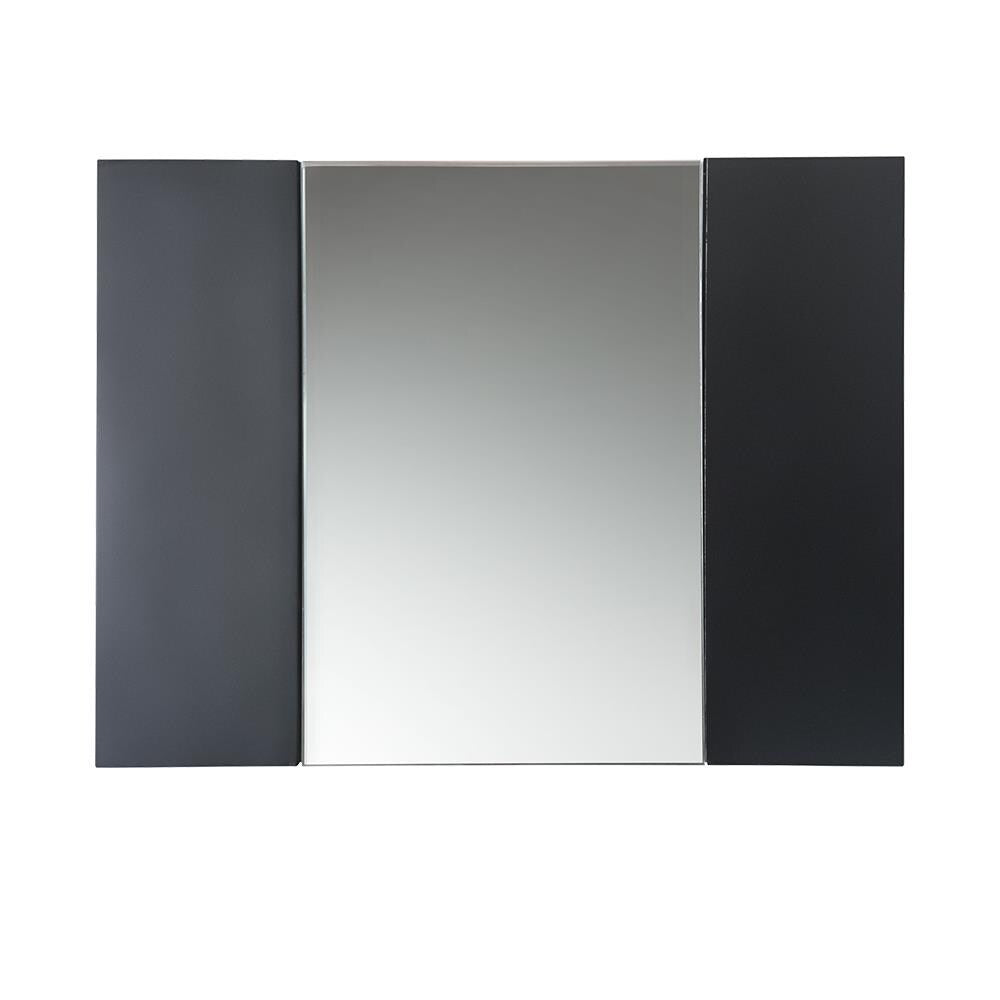 Fresca Modello 32-in x 23.65-in Surface Mount Espresso Mirrored Soft Close Medicine Cabinet