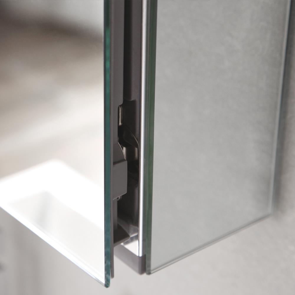 Fresca 20-in x 26-in Surface/Recessed Mount Mirror Mirrored Medicine Cabinet