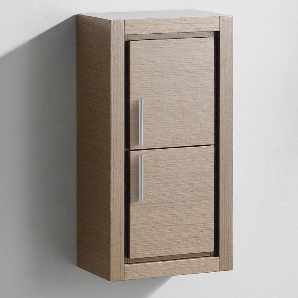 Fresca Trieste 15.75-in x 32-in x 9.87-in Gray Oak Soft Close Bathroom Wall Cabinet