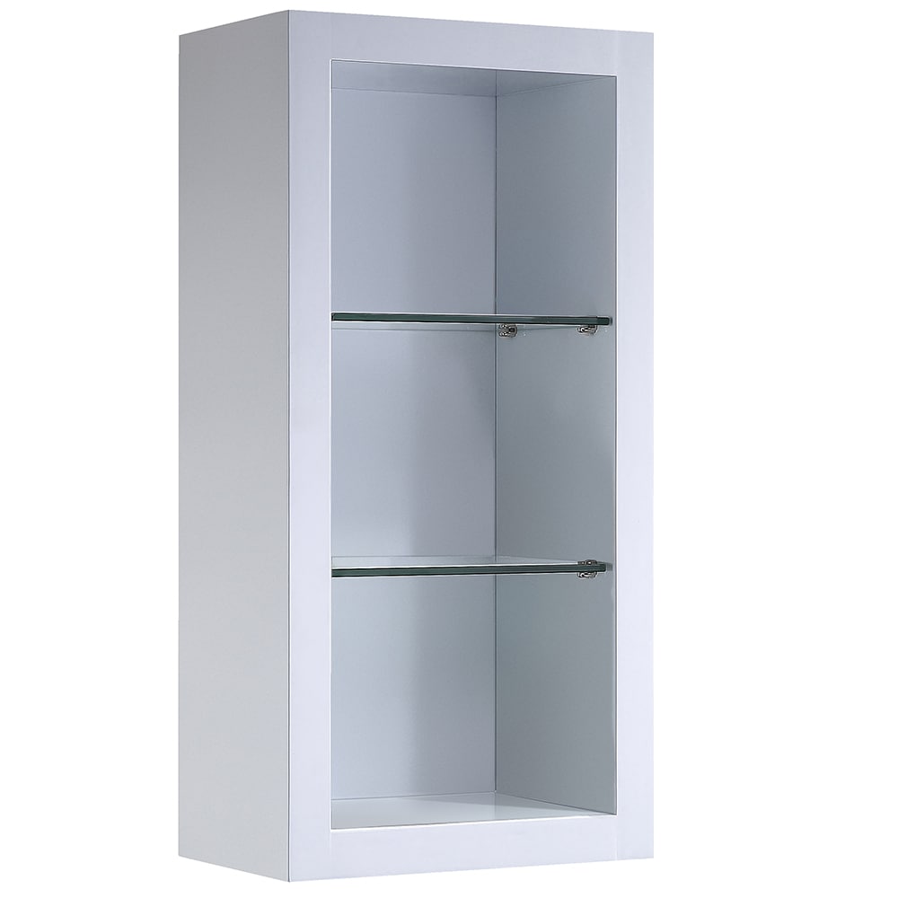 Fresca Trieste 15.75-in x 32-in x 9.9-in White Soft Close Bathroom Wall Cabinet