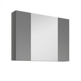 Fresca Modello 32-in x 23.65-in Surface Mount Gray Mirrored Soft Close Medicine Cabinet
