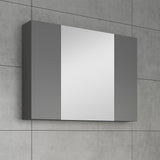 Fresca Modello 32-in x 23.65-in Surface Mount Gray Mirrored Soft Close Medicine Cabinet