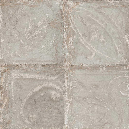 Giorbello (Sample) Sassuolo Tiles Gray Relief 12-in x 12-in Glazed Porcelain Stone Look Floor and Wall Tile