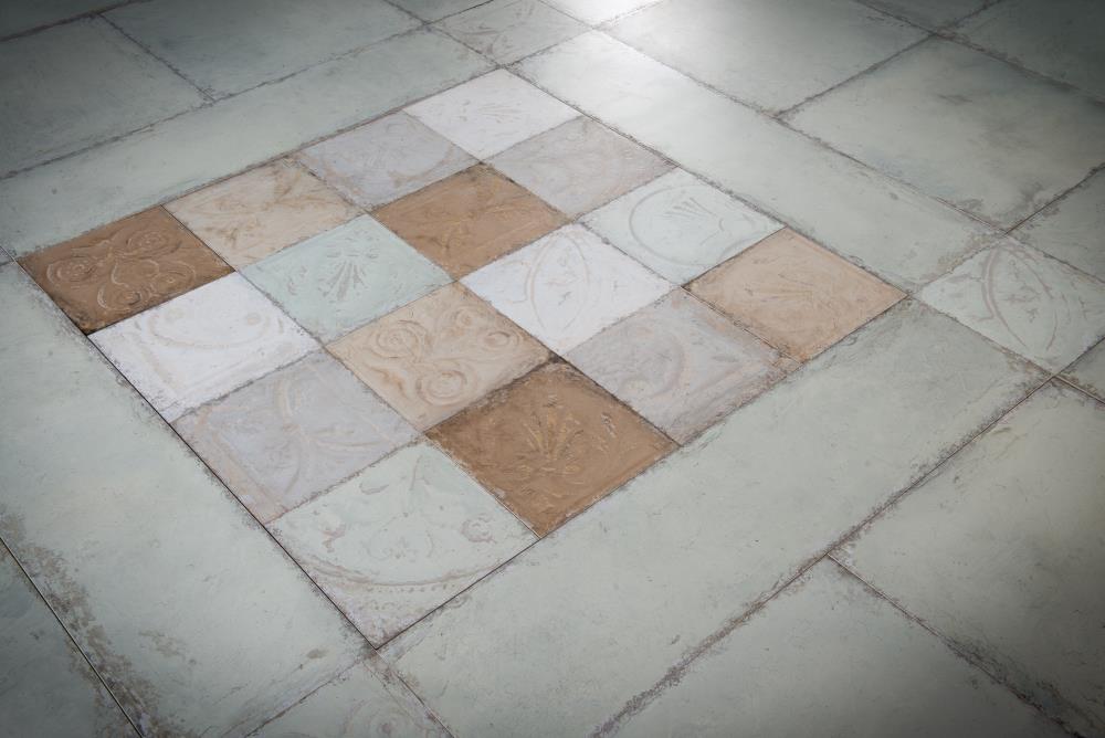 Giorbello Sassuolo Tiles Gray Relief 12-in x 12-in Glazed Porcelain Stone Look Floor and Wall Tile (12-sq. ft/ Carton)