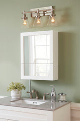 allen + roth 20-in x 26-in x 7-in White Soft Close Bathroom Wall Cabinet