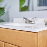 Project Source 30-in Golden Single Sink Bathroom Vanity with White Cultured Marble Top