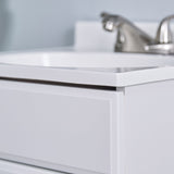 Project Source 18.6-in White Single Sink Bathroom Vanity with White Cultured Marble Top