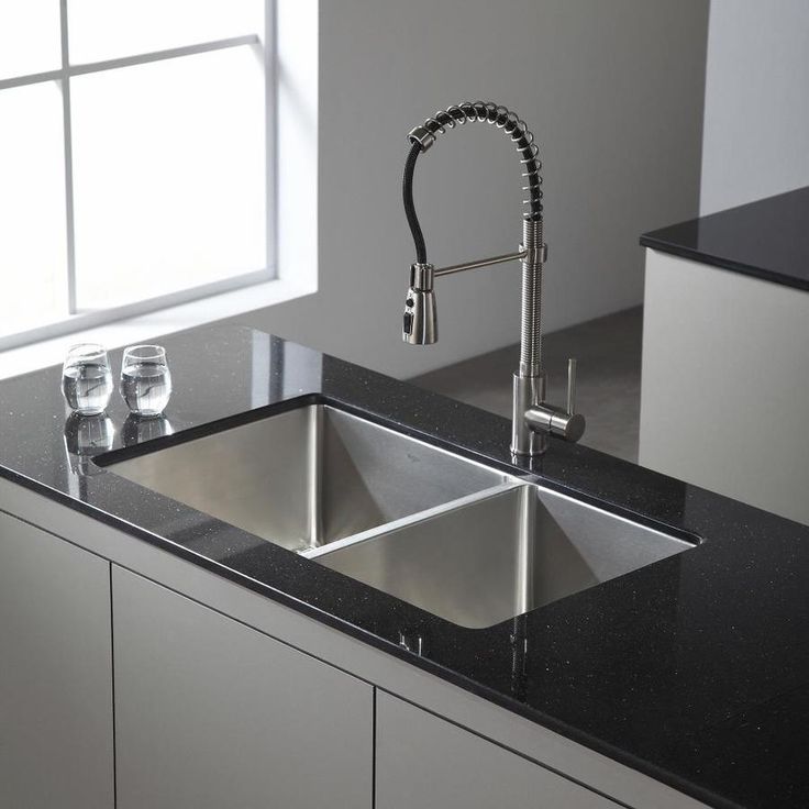 Kraus Premier Kitchen Faucet Stainless Steel 1-Handle Deck-Mount Pre-rinse Handle Kitchen Faucet