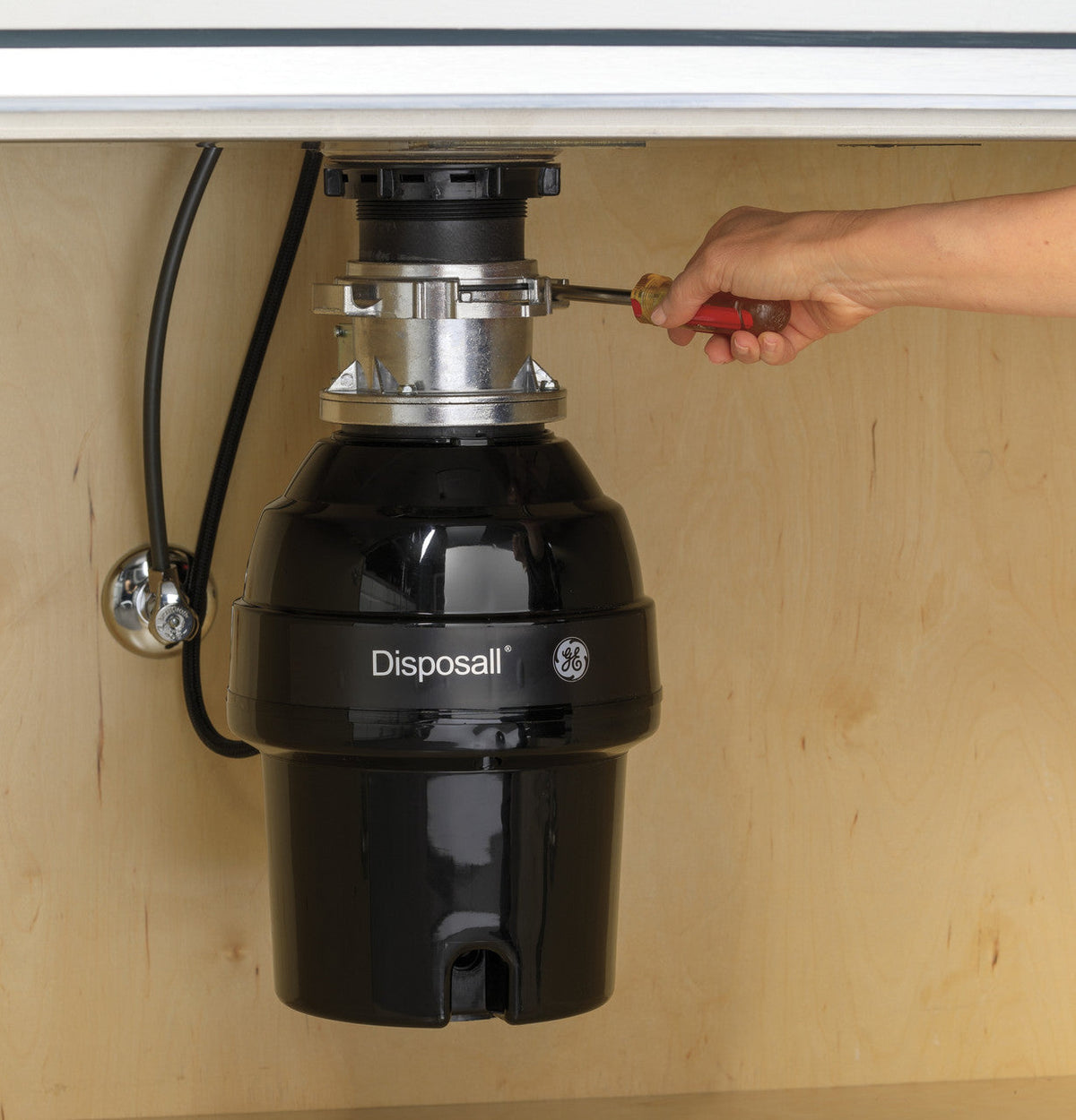 GE 3/4 HP Batch Feed Garbage Disposal, Non-Corded (GFB760N)