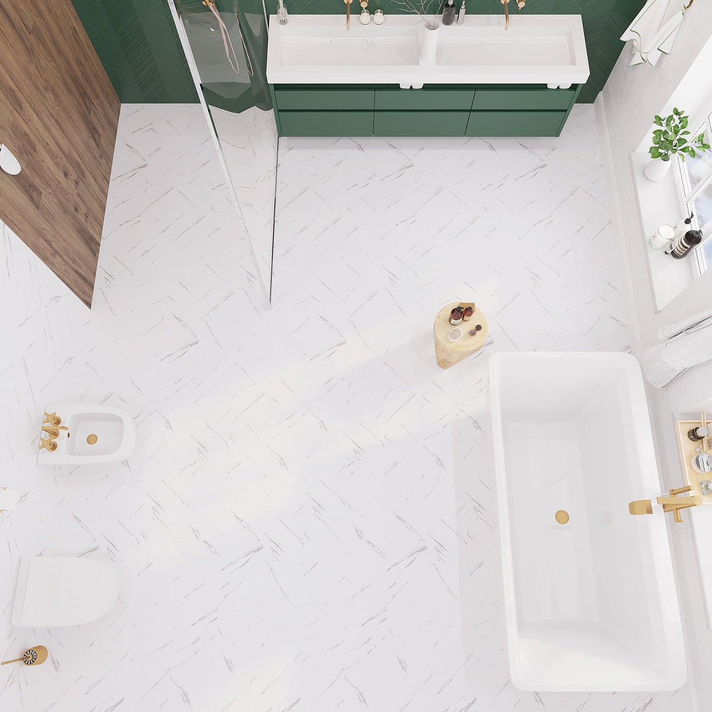 Lucida USA BaseCore Marble 12-in x 12-in Waterproof Peel-and-Stick Luxury Vinyl Tile Flooring (36-sq ft Carton)