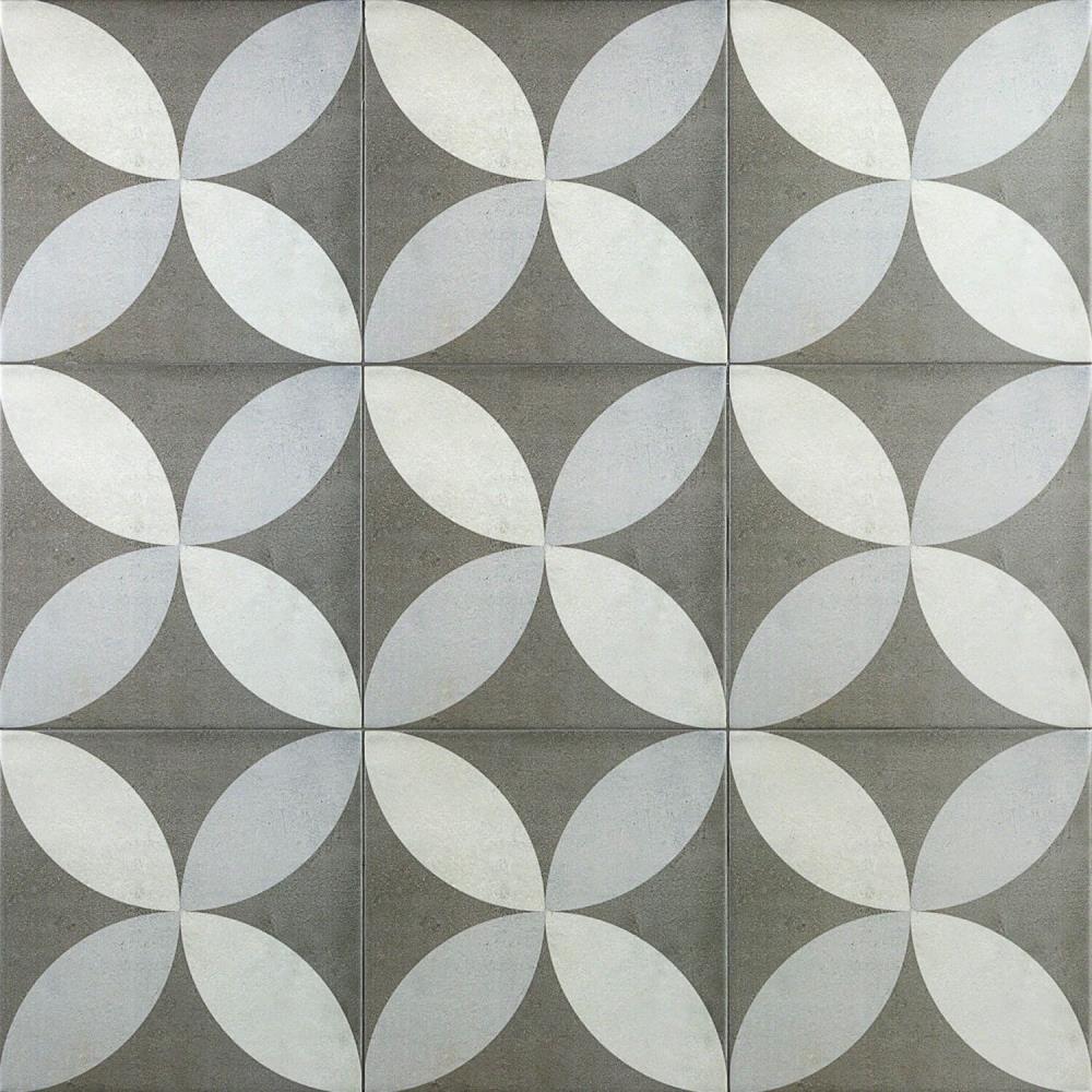 Artmore Tile Magnifico Dark Gray 9-in x 9-in Glazed Porcelain Encaustic Floor and Wall Tile product image