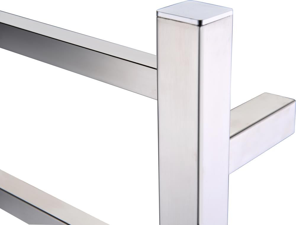 ANZZI Polished Chrome Plug-In Wall Mount Towel Warmer, 17.71-in W x 19.69-in H