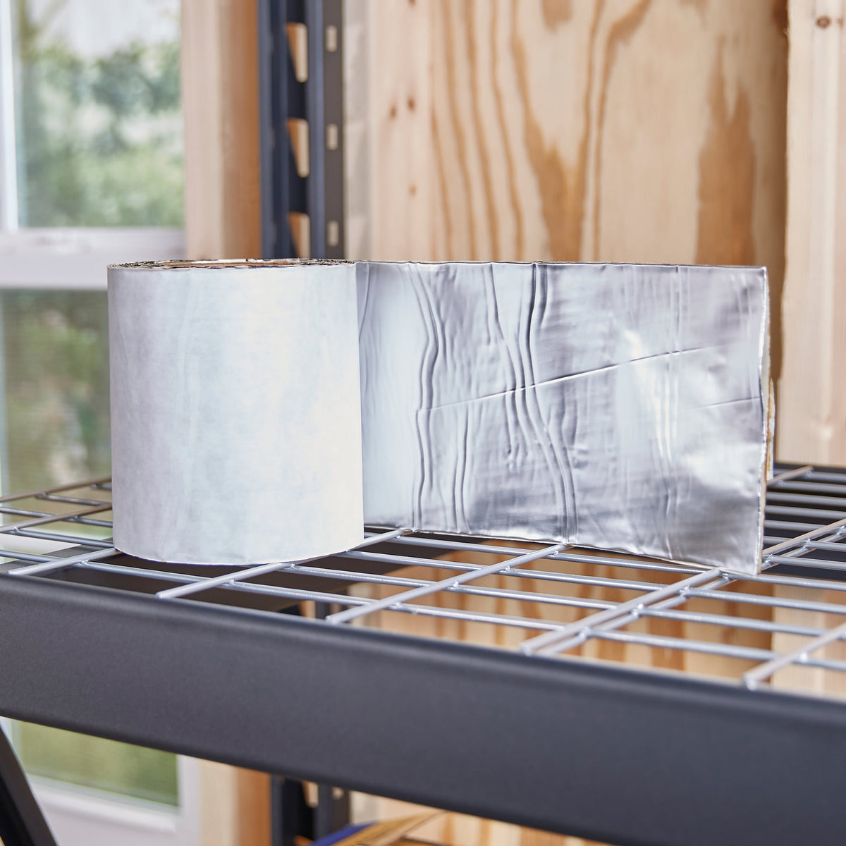 Peel & Seal Instant Waterproof Repairs Aluminum Self-Adhesive Roll Flashing, Silver, 6-in x 25-ft
