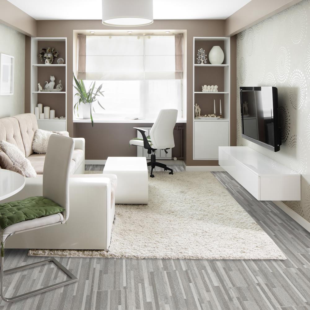 Lucida USA MaxCore Pro Silverbar 7-3/32-in W x 48-in L x 4-4/5-mm Waterproof Interlocking Luxury Vinyl Plank Flooring (24.5-sq ft Carton)
