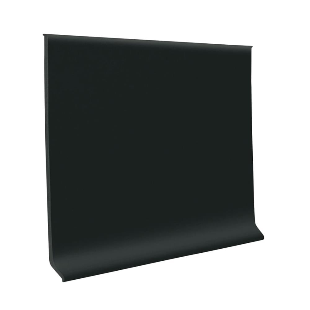 Flexco 4-in x 120-ft Thermoplastic Rubber Wall Base, Black Dahlia
