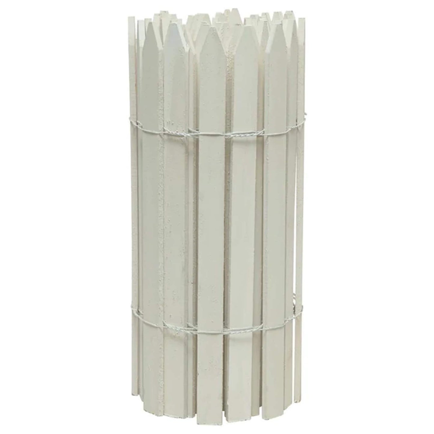 Style Selections Cedar Woven Wire Rolled Fencing - 15'x2', White